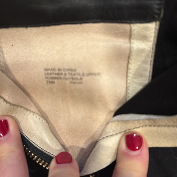 Michael Kors black leather tall wedge boots with elastic calf size 7 - Picture 3 of 9